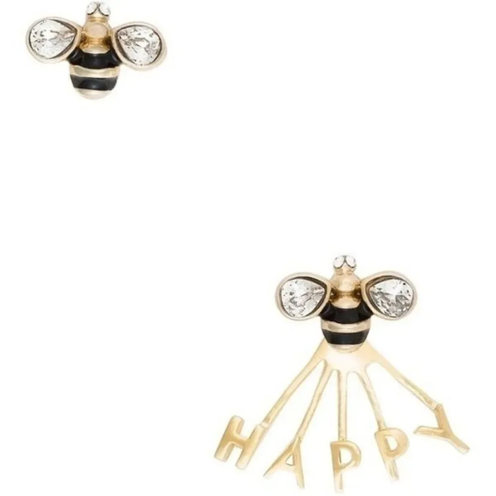 Kate spade bee earrings SAY YES BEE HAPPY EAR JACKET statement novelty earrings